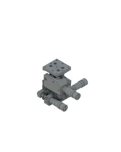 25X25mm EXC Bearing, Vacuum Compatible, Stainless Steel, XYZ-Axis Stage, Side Micrometer, +/-3mm, M2 Threads