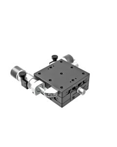 65X65mm EXC Bearing, Steel, XY-Axis Stage, Side Sub-Micron Worm-screw Micrometer, +/-6.5mm, 1/4-20 Threads, Right-handed