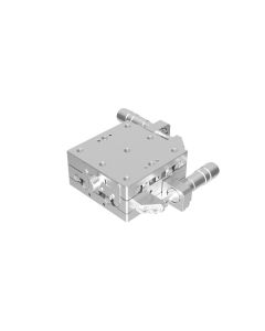 65X65mm EXC Bearing, Vacuum Compatible, Stainless Steel, XY-Axis Stage, Side Micrometer, +/-6.5mm, M6 Threads