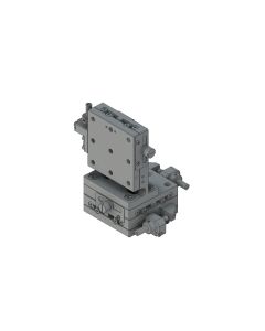 65X65mm EXC Bearing, Steel, XYZ-Axis Stage, (Vertical Platform) Side Hex Screw, +/-6.5mm, 1/4-20 Threads, Right-handed