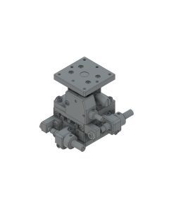40X40mm EXC Bearing, Steel, XYZ-Axis Stage, Side Hex Screw, +/-6.5/6.5/3.0mm, 6-32 Threads