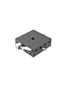 100X100mm EXC Bearing, Steel, XY-Axis Stage, Side Hex Screw, +/-12.5mm, M4 Threads, Right-handed