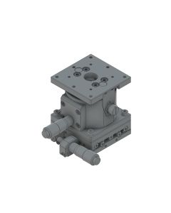 60X60mm EXC Bearing, Steel, XZ-Axis Stage, Side Micrometer, +/-6.5/5.0mm, M4 Threads