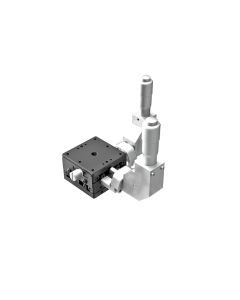 40X40mm EXC Bearing, Steel, XY-Axis Stage, Center 90-Deg. Micrometer, +/-6.5mm, 6-32 Threads