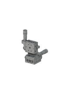 25X25mm EXC Bearing, Vacuum Compatible, Stainless Steel, XZ-Axis Stage, (Vertical Platform) Center Micrometer, +/-3mm, M2 Threads