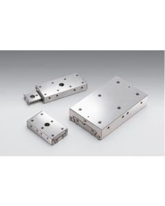 40X100mm Triple-Row EXC Bearing, Stainless Steel, X-Axis Slide, (Free Sliding), +/-30mm, M4 Threads