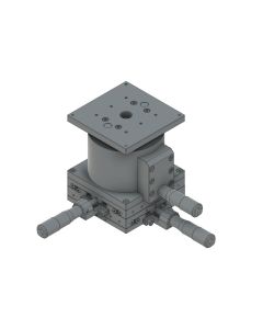 100X100mm EXC Bearing, Steel, XYZ-Axis Stage, Center Micrometer, +/-12.5mm, M4 Threads