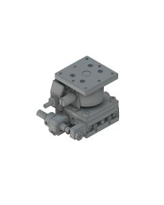 40X40mm EXC Bearing, Steel, XZ-Axis Stage, Side Hex Screw, +/-6.5/3.0mm, 6-32 Threads, Right-handed