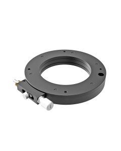 160mm Diameter, Brass, Crossed-Roller Bearing Rotation Stage, 360 Deg Manual Rotation, +/-3 Deg Fine Adjustment, Hex Screw Drive, M6 Threads