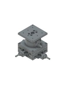 80X80mm EXC Bearing, Steel, XYZ-Axis Stage, Center Hex Screw, +/-12.5/5.0mm, M4 Threads