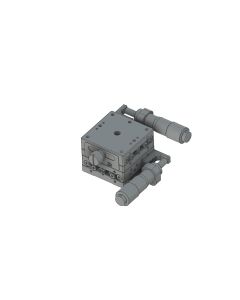 40X40mm EXC Bearing, Stainless Steel, XY-Axis Stage, Side Micrometer, +/-6.5mm, M3 Threads, Right-handed