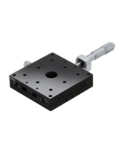 80X80mm EXC Bearing, Steel, X-Axis Stage, Center Micrometer, +/-12.5mm, M4 Threads