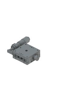 40X40mm EXC Bearing, Stainless Steel, X-Axis Stage, Side Micrometer, +/-6.5mm, M3 Threads, Right-handed