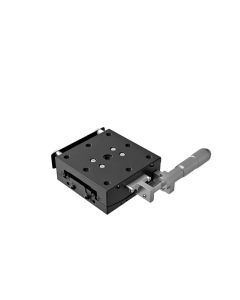 65X65mm Goniometer, EXC Bearings, 1-Axis, +/-6 deg, 100mm Axis Ht, Micrometer, M6 Thd