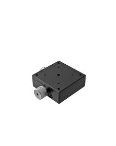 40X40mm Goniometer, Brass Dovetail, 1-Axis, +/-15 deg, 51mm Axis Ht, Right-handed, Worm-gear, M3 Thd