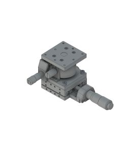 40X40mm EXC Bearing, Steel, XZ-Axis Stage, Center Micrometer, +/-6.5/3.0mm, M3 Threads