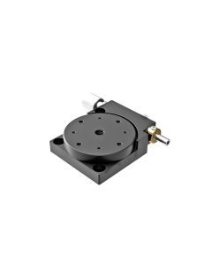 40mm Diameter, Brass, Lapped-Surface Bearing Rotation Stage, 360 Deg Manual Rotation, +/-5 Deg Fine Adjustment, Hex Screw Drive, 6-32 Threads