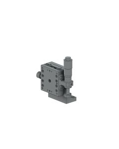 40X40mm Ball Bearing, Aluminum, Z-Axis Stage, (Vertical Platform/Horizontal Base) Side Micrometer, +/-6.5mm, M3 Threads, Right-handed