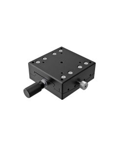 60X60mm Goniometer, Brass V-Groove, 1-Axis, +/-4.5 deg, 100mm Axis Ht, Right-handed, Worm-gear, M4 Thd