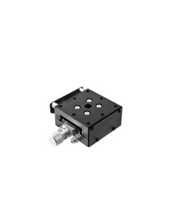 40X40mm Goniometer, EXC Bearings, 1-Axis, +/-20 deg, 20mm Axis Ht, Right-handed, Worm-gear, 6-32 Thd