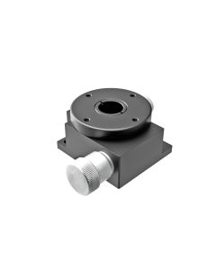 40mm Diameter, Brass, Lapped-Surface Bearing Rotation Stage, 360 Deg Fine Rotation Only, Worm-gear Drive, 6-32 Threads