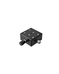 40X40mm Goniometer, Brass V-Groove, 1-Axis, +/-4 deg, 100mm Axis Ht, Worm-gear, M4 Thd