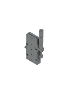 60X60mm EXC Bearing, Steel, Z-Axis Stage, (Vertical Platform/Base) Side Micrometer, +/-20mm, M4 Threads