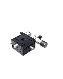 60X60mm Crossed-Roller Bearing, Aluminum, XY-Axis Stage, Side Sub-Micron Worm-screw Micrometer, +/-6.5mm, M4 Threads, Right-handed