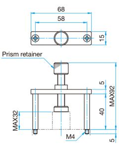 Prism Holder for Clamp 12.7 - 32mm Prism