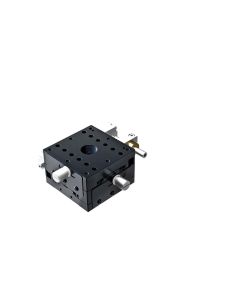 60X60mm Crossed-Roller Bearing, Aluminum, XY-Axis Stage, Side Hex Screw, +/-6.5mm, M4 Threads, Right-handed