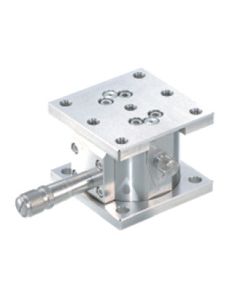 65X65mm EXC Bearing, Vacuum Compatible, Stainless Steel, Z-Axis Stage, (Horizontal Platform/Base) Center Micrometer, +/-5mm, M6 Threads