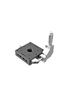 60X60mm EXC Bearing, Steel, X-Axis Stage, Side 90-Deg. Micrometer, +/-6.5mm, M4 Threads