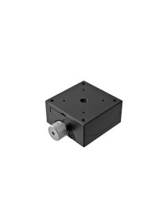 40X40mm Goniometer, Brass Dovetail, 1-Axis, +/-20 deg, 15mm Axis Ht, Right-handed, Worm-gear, M3 Thd
