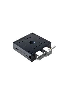 80X80mm Crossed-Roller Bearing, Aluminum, X-Axis Stage, Side Hex Screw, +/-7.5mm, M4 Threads