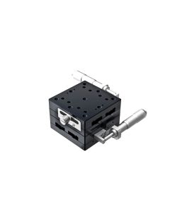 65X65mm Ball Bearing, Aluminum, XY-Axis Stage, Side Micrometer, +/-12.5mm, M6 Threads