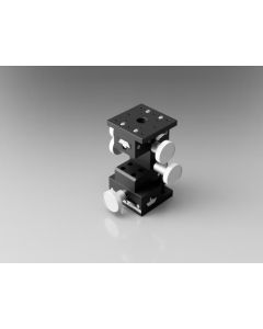 70X70mm Dovetail Bearing, Brass, XYZ-Axis Stage, Rack&Pinion Drive, +/-20mm, M4 Threads