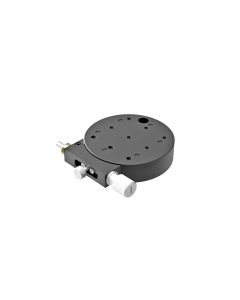 90mm Diameter, Brass, Crossed-Roller Bearing Rotation Stage, 360 Deg Manual Rotation, +/-5 Deg Fine Adjustment, Hex Screw Drive, M6 Threads