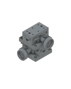 34X60mm Dovetail Bearing, Brass, XY-Axis Stage, Rack&Pinion Drive, +/-15mm, M4 Threads