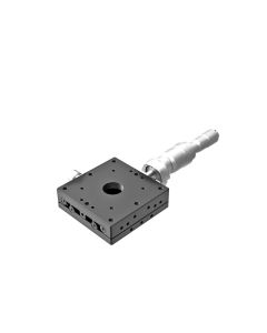 60X60mm EXC Bearing, Steel, X-Axis Stage, Center Differential Micrometer, +/-6.5mm, M4 Threads
