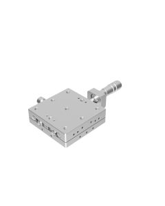 65X65mm EXC Bearing, Vacuum Compatible, Stainless Steel, X-Axis Stage, Center Micrometer, +/-6.5mm, M6 Threads