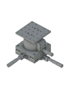 120X120mm EXC Bearing, Steel, XYZ-Axis Stage, Center Micrometer, +/-20/20/10mm, 1/4-20 Threads