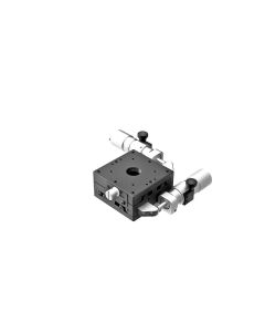60X60mm EXC Bearing, Steel, XY-Axis Stage, Side Sub-Micron Worm-screw Micrometer, +/-6.5mm, M4 Threads