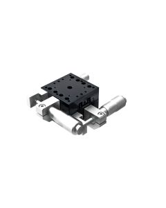 40X40mm Crossed-Roller Bearing, Aluminum, XY-Axis Stage, Side Micrometer, +/-6.5mm, M3 Threads