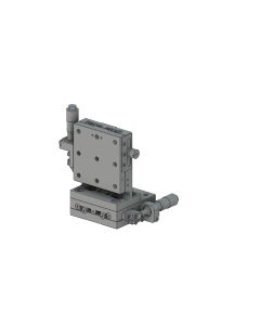 65X65mm EXC Bearing, Steel, XZ-Axis Stage, (Vertical Platform) Side Micrometer, +/-6.5mm, M6 Threads