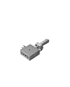 40X40mm EXC Bearing, Stainless Steel, X-Axis Stage, Center Micrometer, +/-6.5mm, M3 Threads