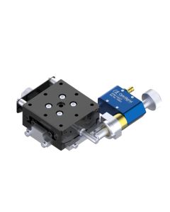 Motorized 40X40mm Goniometer, EXC Bearings, 1-Axis, 12 deg, 40mm Axis Ht, Piezomotor, 6-32 Thd