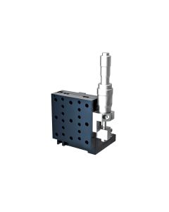 65X65mm Crossed-Roller Bearing, Aluminum, Z-Axis Stage, (Vertical Platform/Horizontal Base) Side Differential Micrometer, +/-6.5mm, 1/4-20 Threads, Right-handed