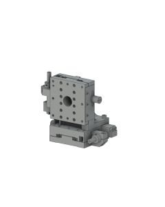 Aluminum Crossed Roller XZ Stage Side Drive Metric Threads Right Hand with Fine Pitch Screw