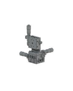 25X25mm EXC Bearing, Steel, XYZ-Axis Stage, (Vertical Platform) Center Micrometer, +/-3mm, M2 Threads