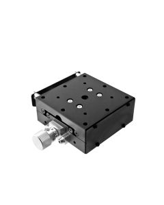 60X60mm Goniometer, EXC Bearings, 1-Axis, +/-20 deg, 35mm Axis Ht, Right-handed, Worm-gear, M4 Thd